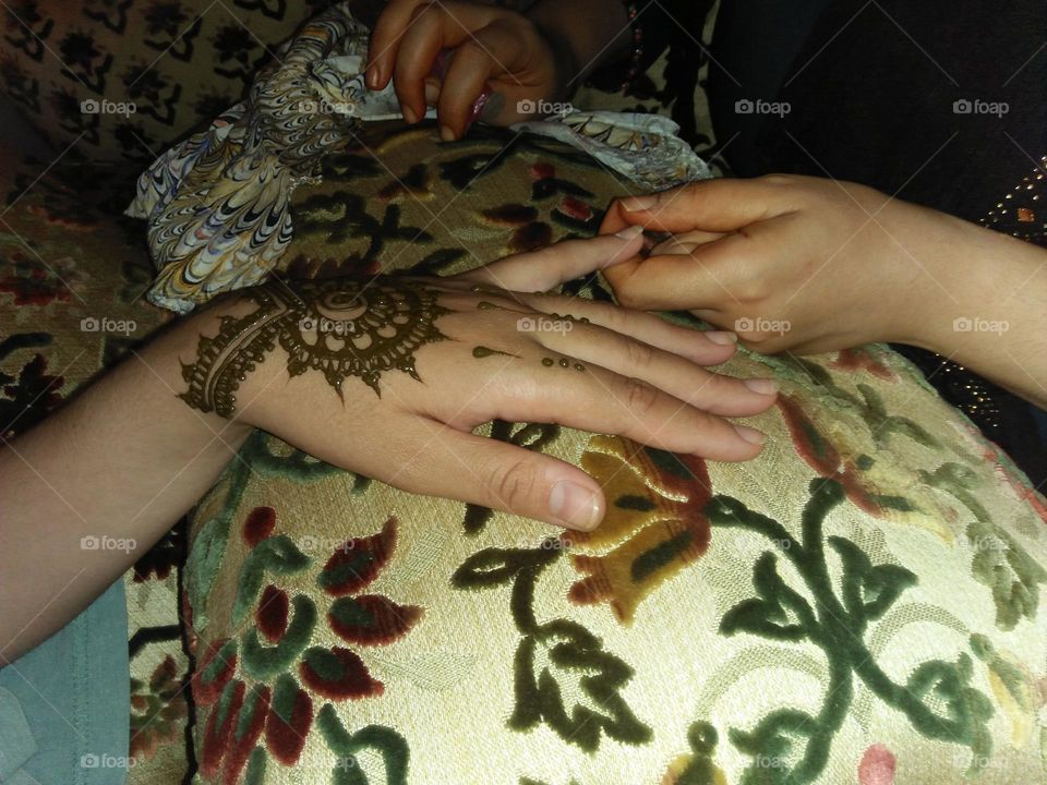 henna tattoos.