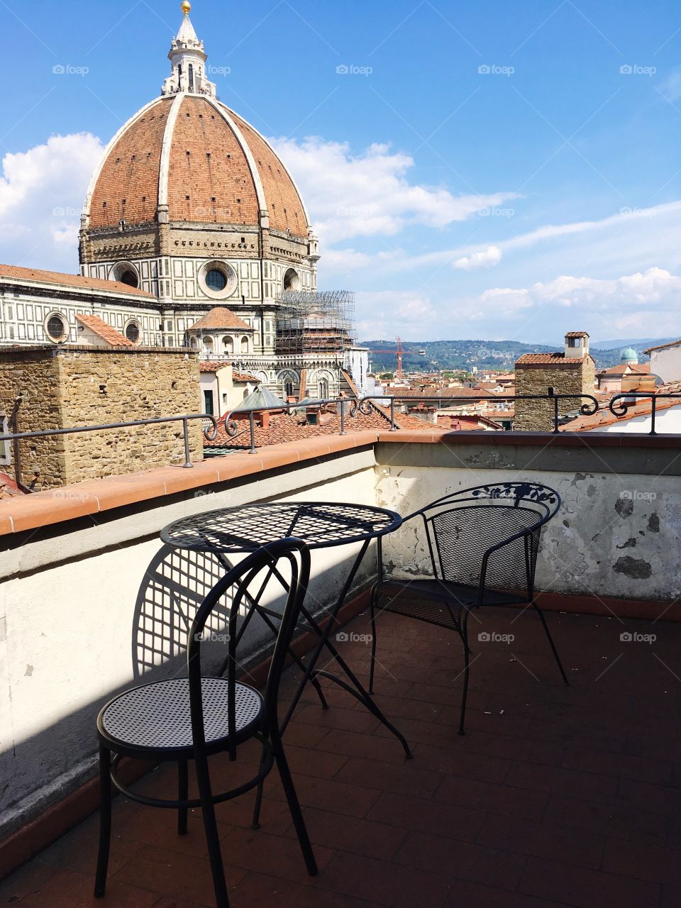 Terrace with the duomo view, Florence, Italy