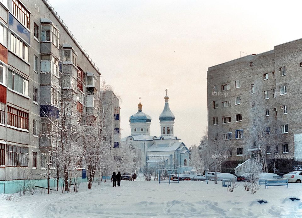 Winter landscape, shot on film 