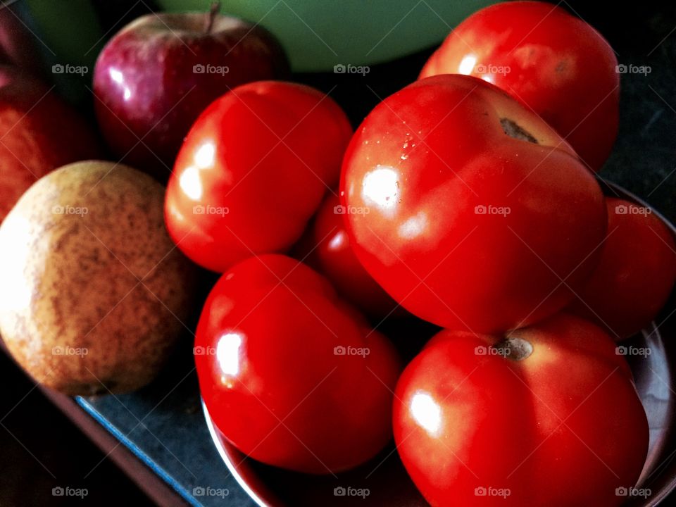 red colour fruit and vegetables 