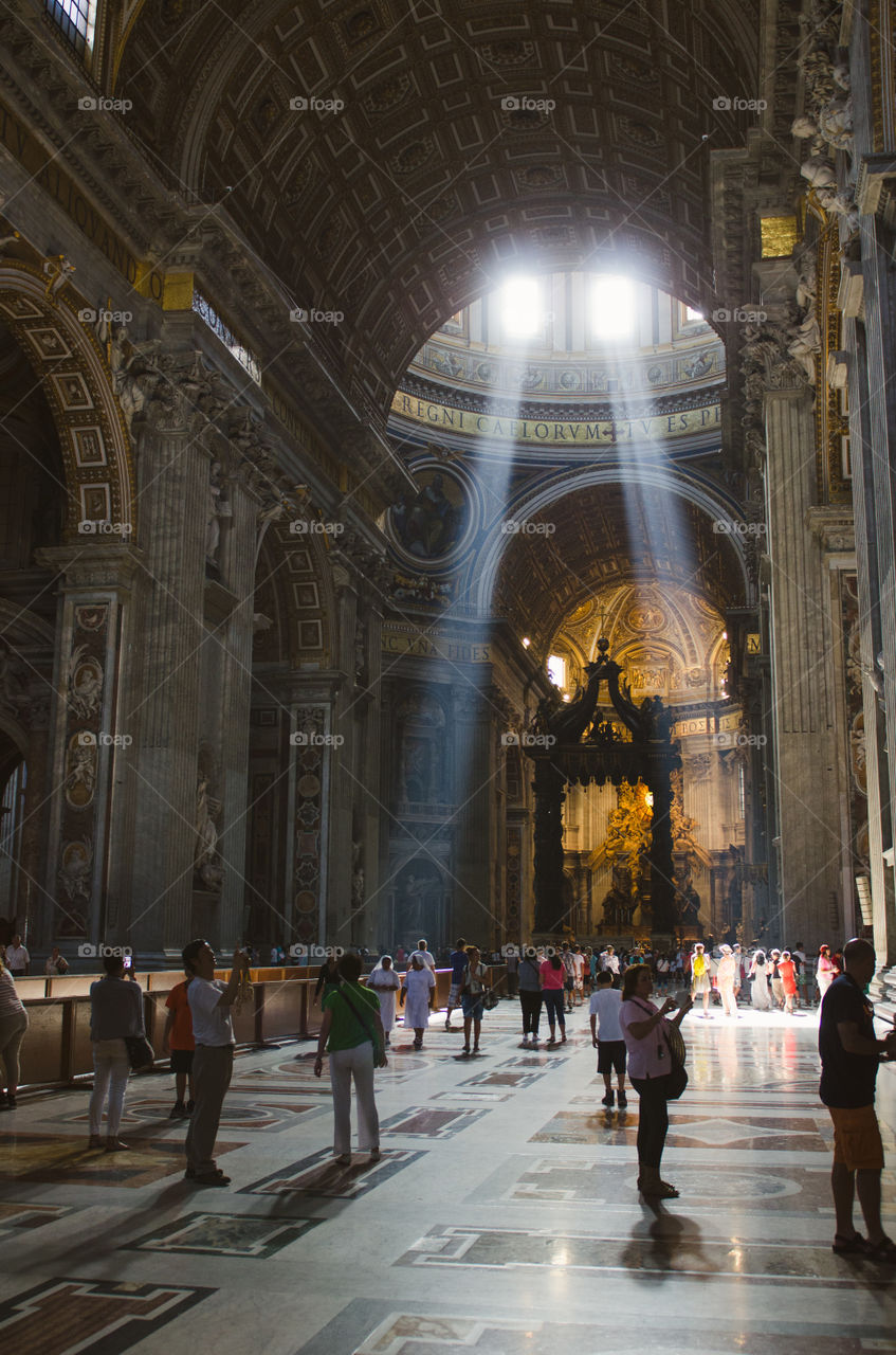 Vatican light beams. Vatican
