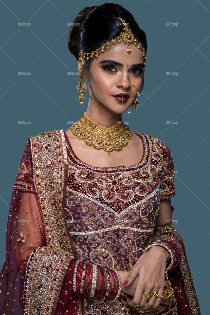 Indian bridal intense look