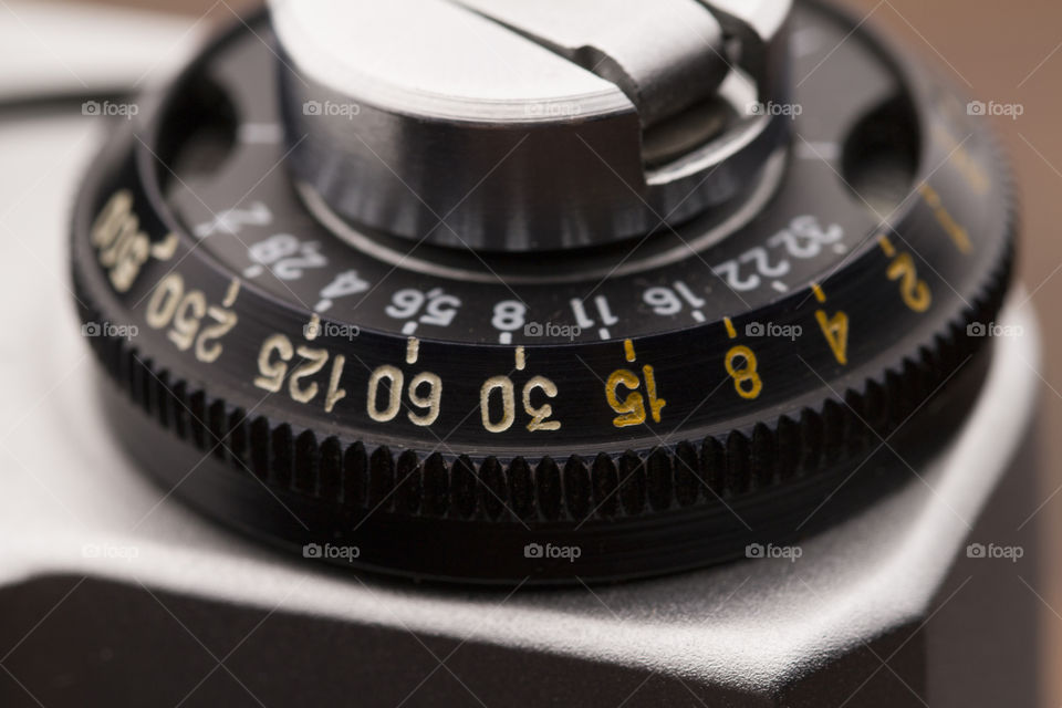 Camera control wheel close up. retro. vintage