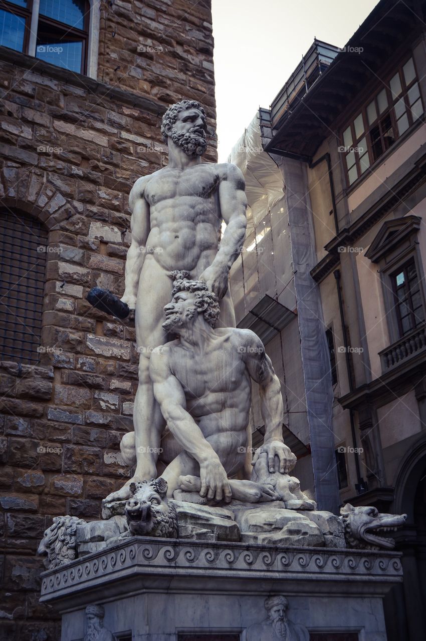 Estatua de Hércules y Caco, Piazza della Signoria (Florence - Italy)