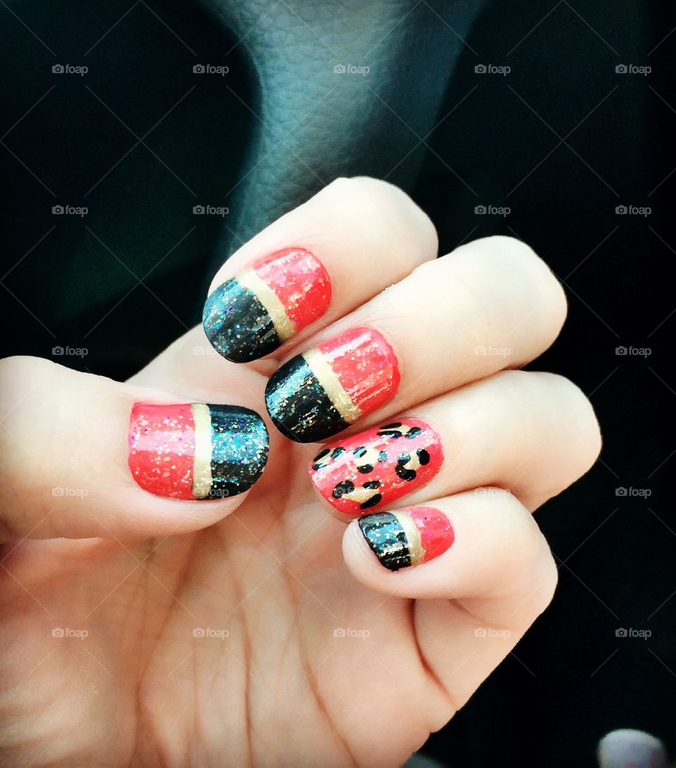 Just in the mood for crazy nails today...