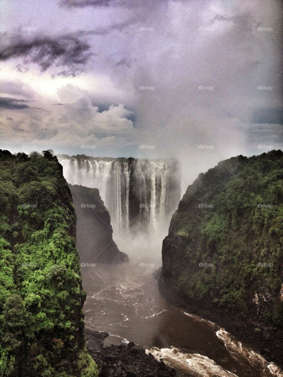 View of waterfall