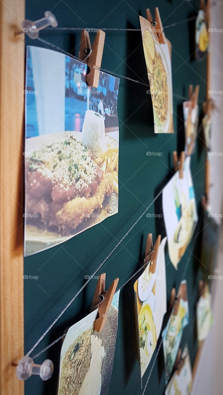 blackboard of food photos
