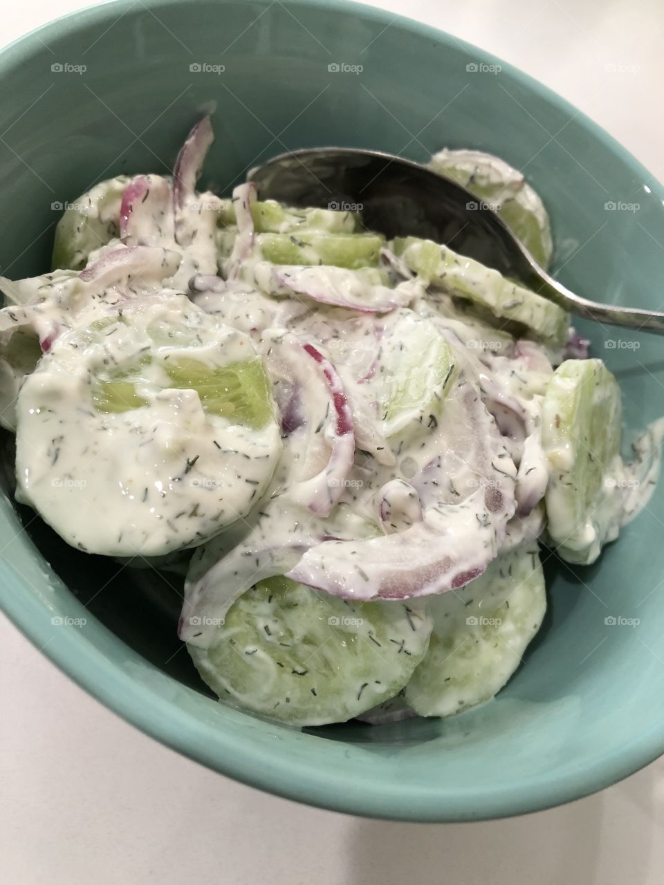 Creamy Dill Cucumber Salad