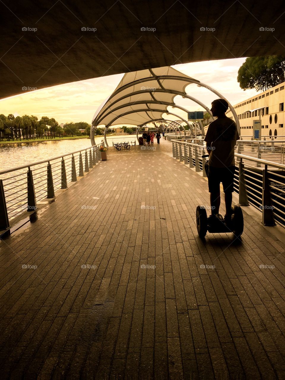 Segway on the river 