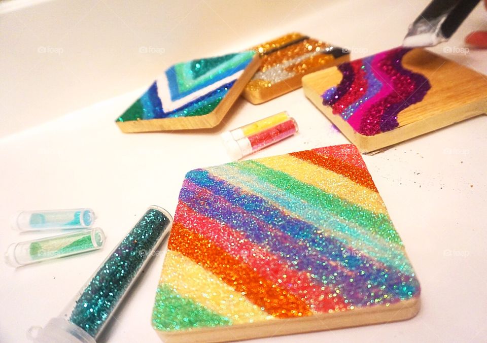 Glitter Coasters 1