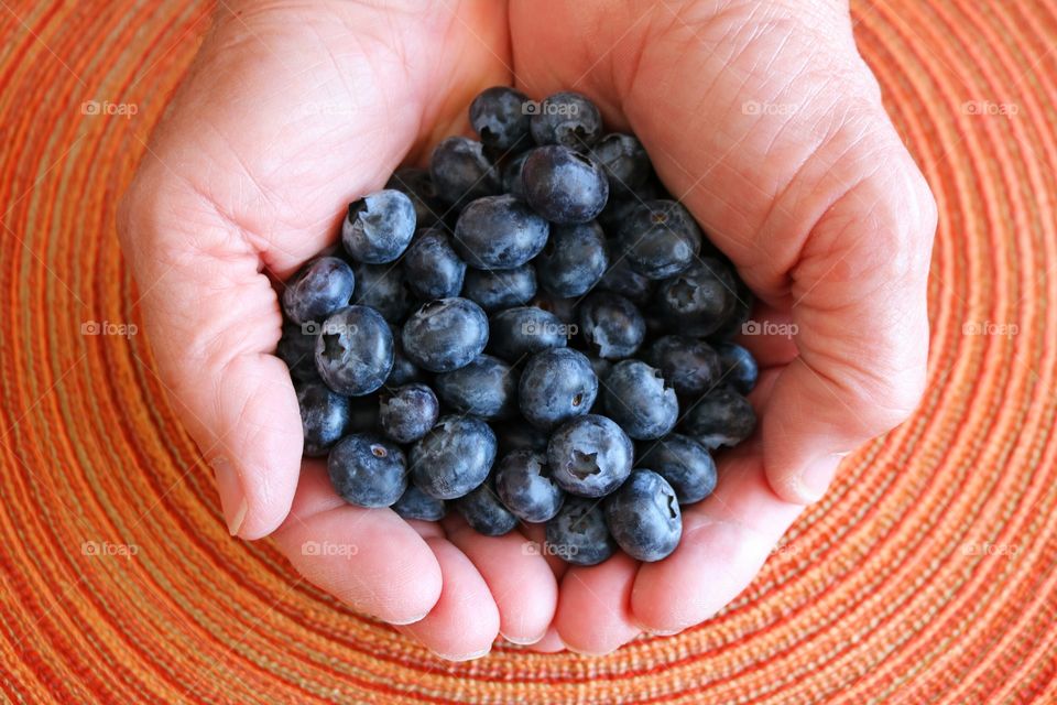 handful of blueberries