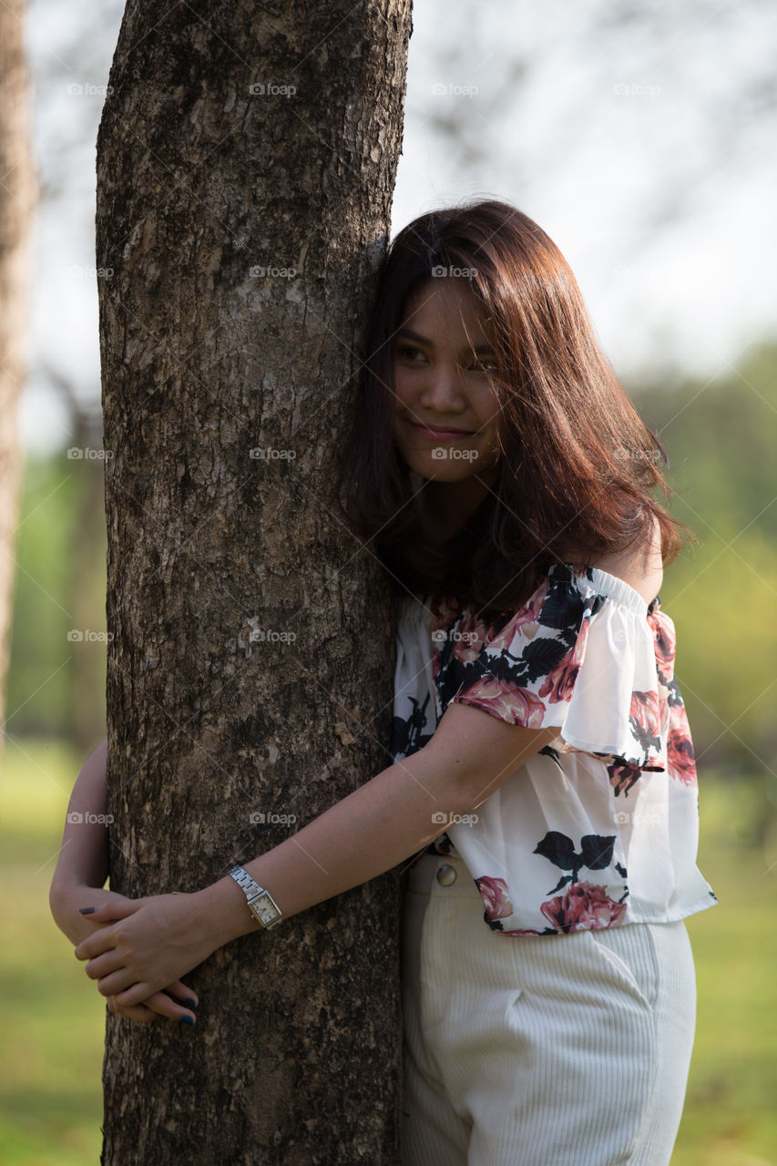 Cute girl in the park 