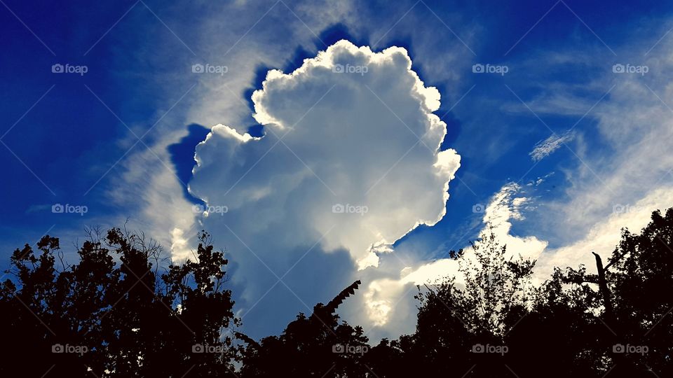 This cloud has a shadow.