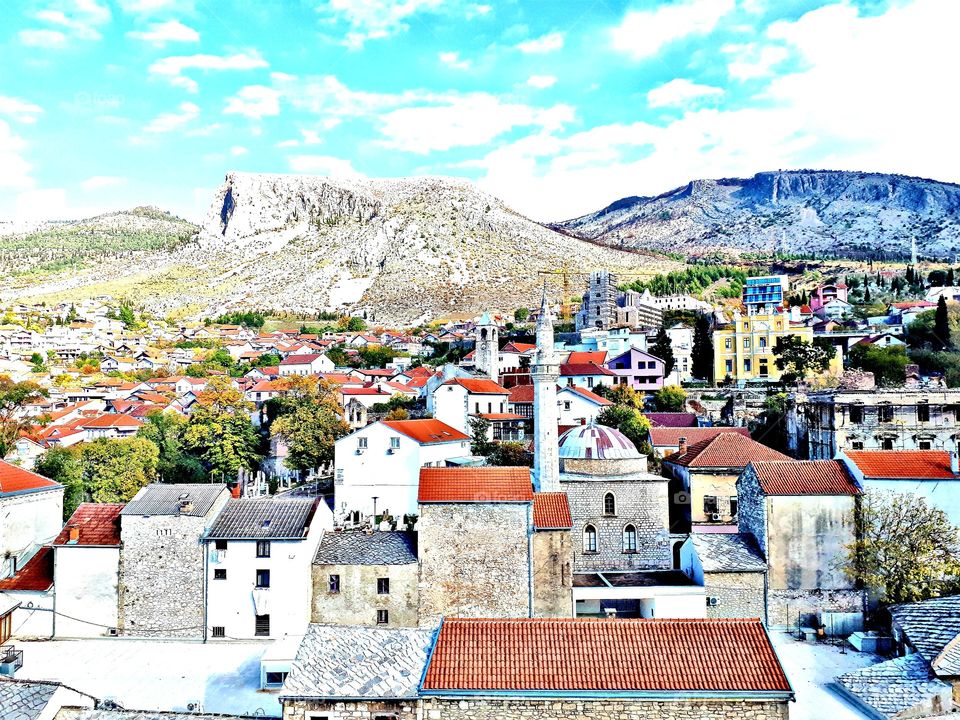 Old town of Mostar from the Ottoman Empire