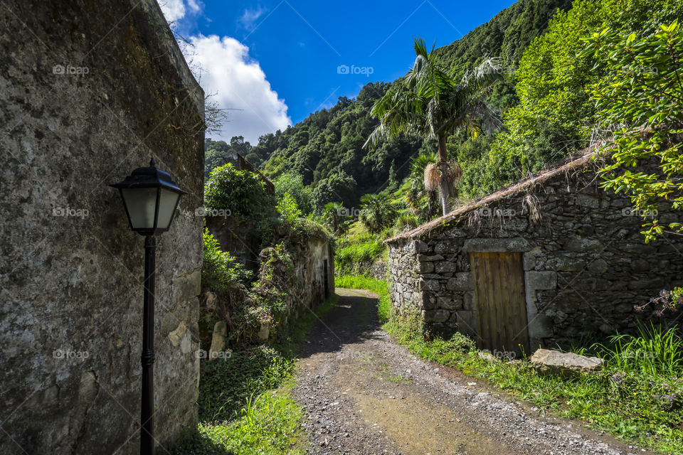 Almost abandoned village of Sanguinho, Sao Miguel, Azores, Portugal.