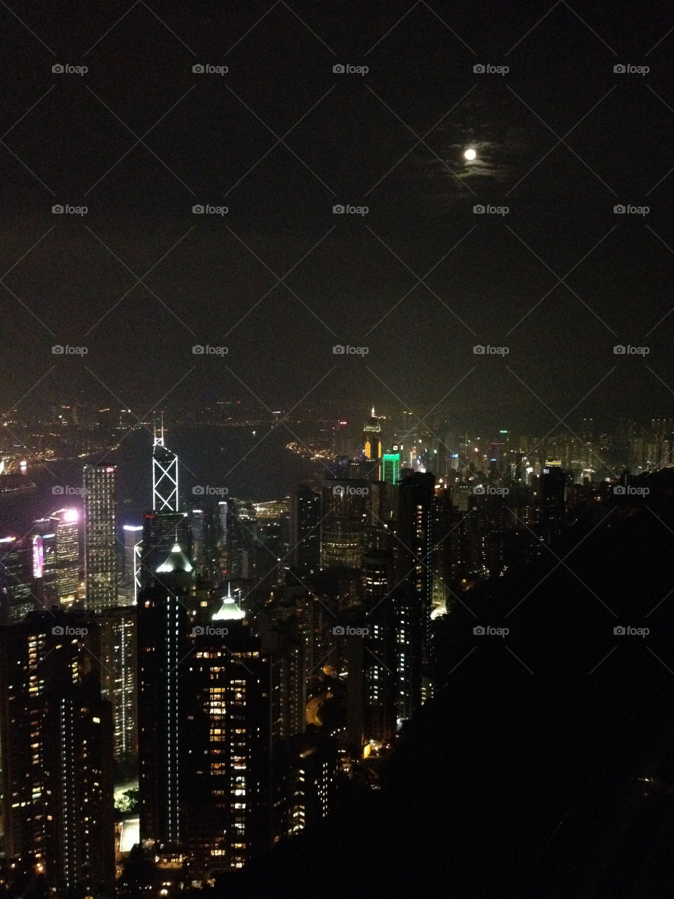 Cityscape of Hong Kong in the night