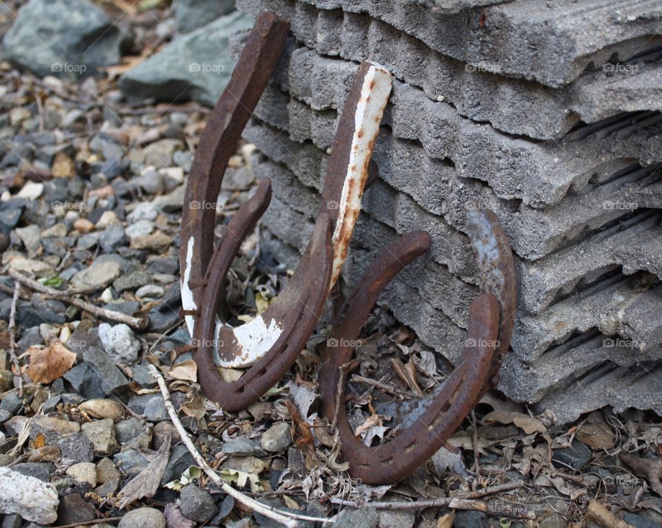 Vintage Rustic Iron Horseshoes 