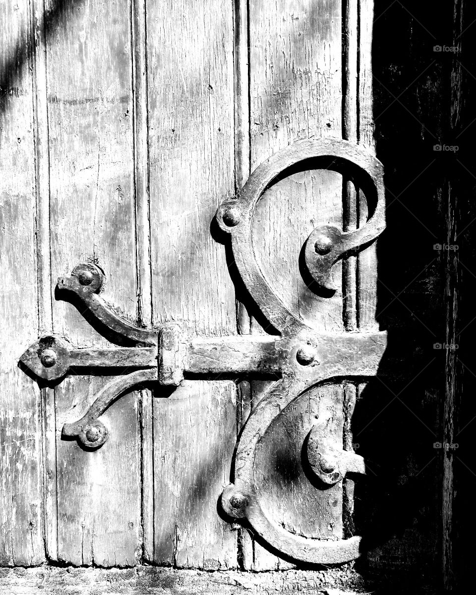 old door wrought iron