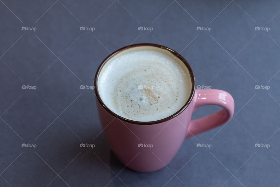 A cup of latte coffee