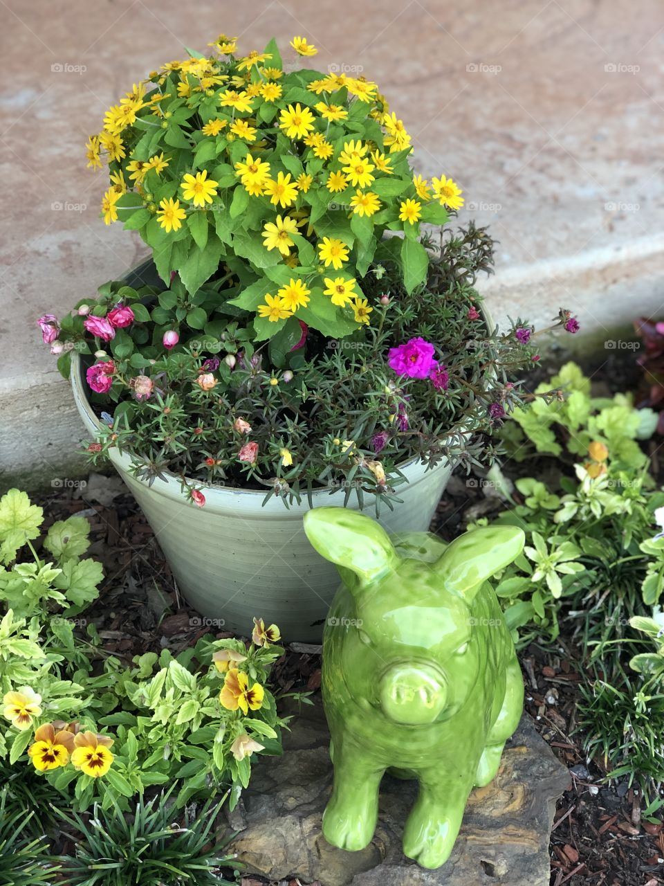 Garden Ceramic Pig