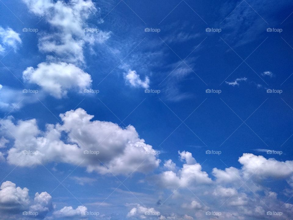 Clouds in blue sky making wether perfect
