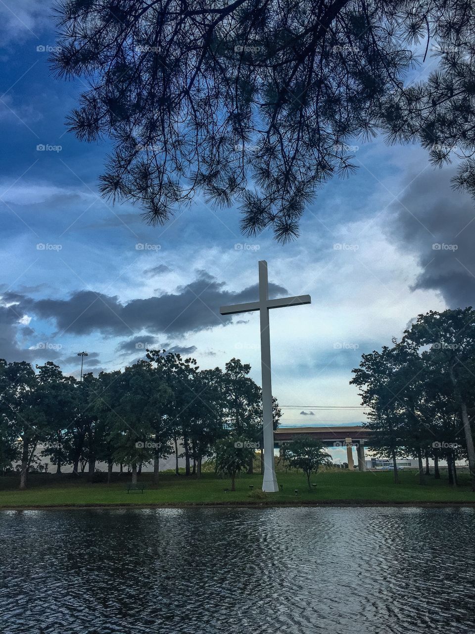 Cross by the water