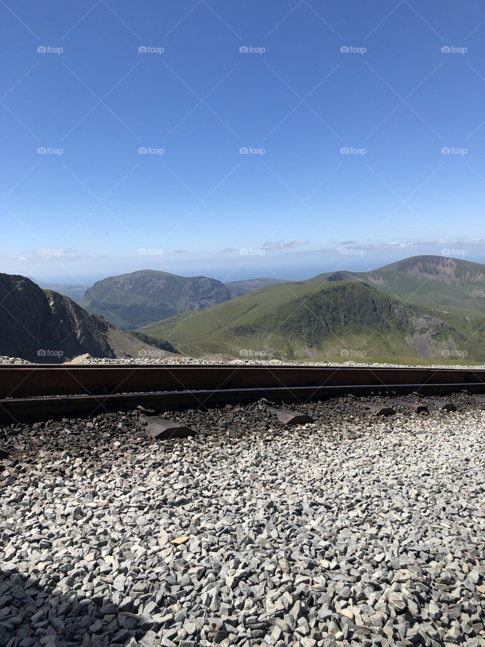 Rail line in the mountains 