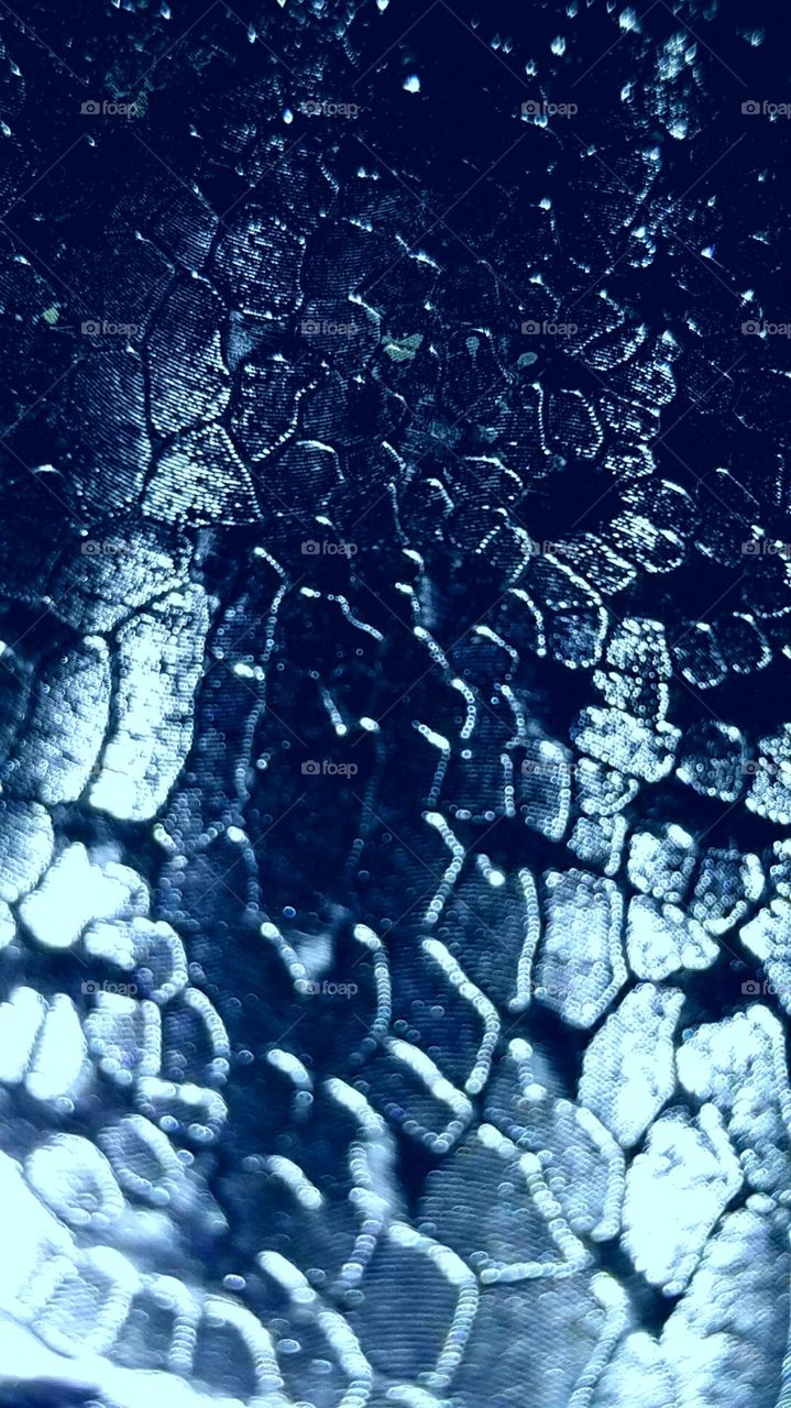 Extreme close-up of a blue textured
