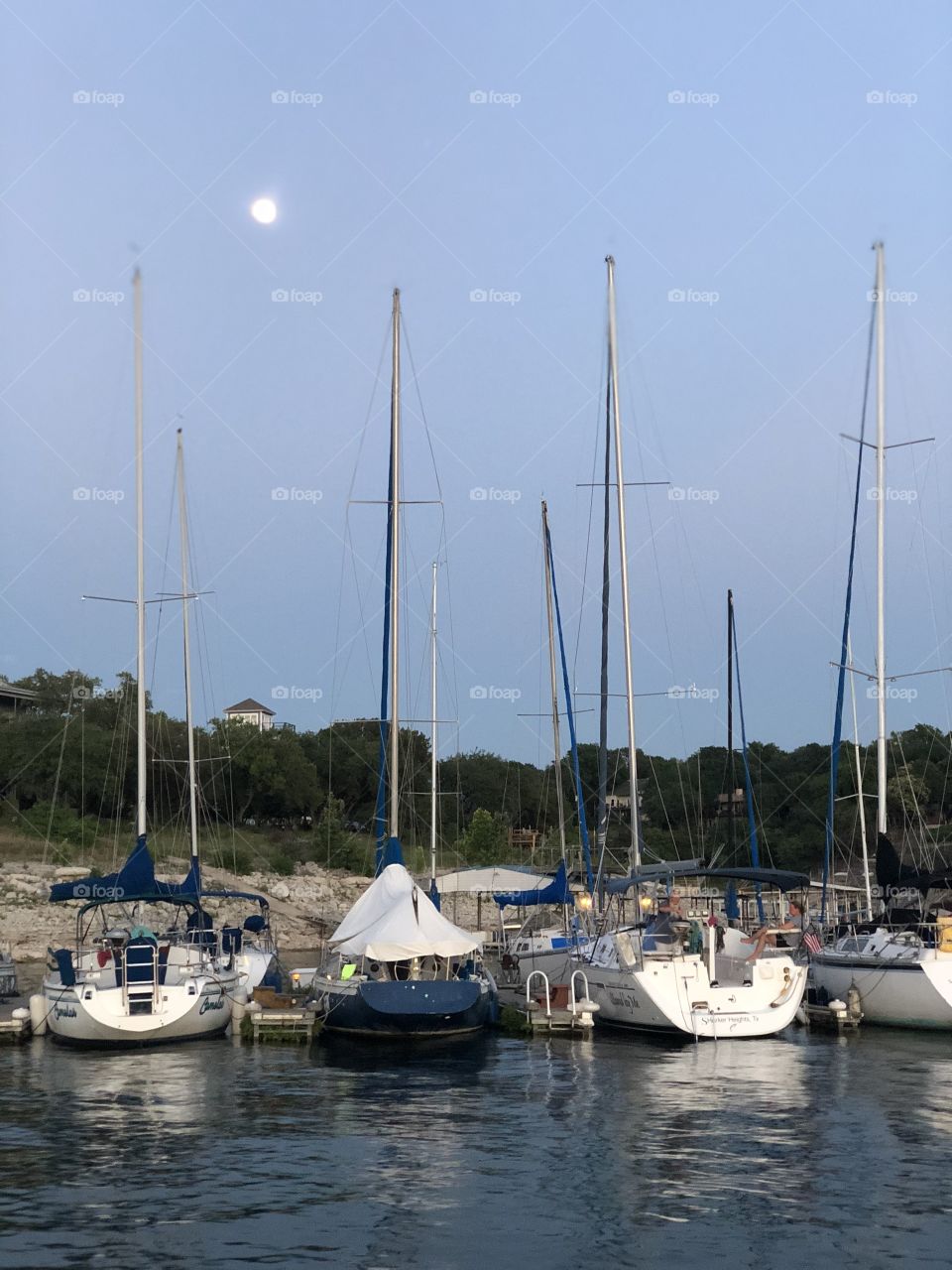 Sailboats by the lake