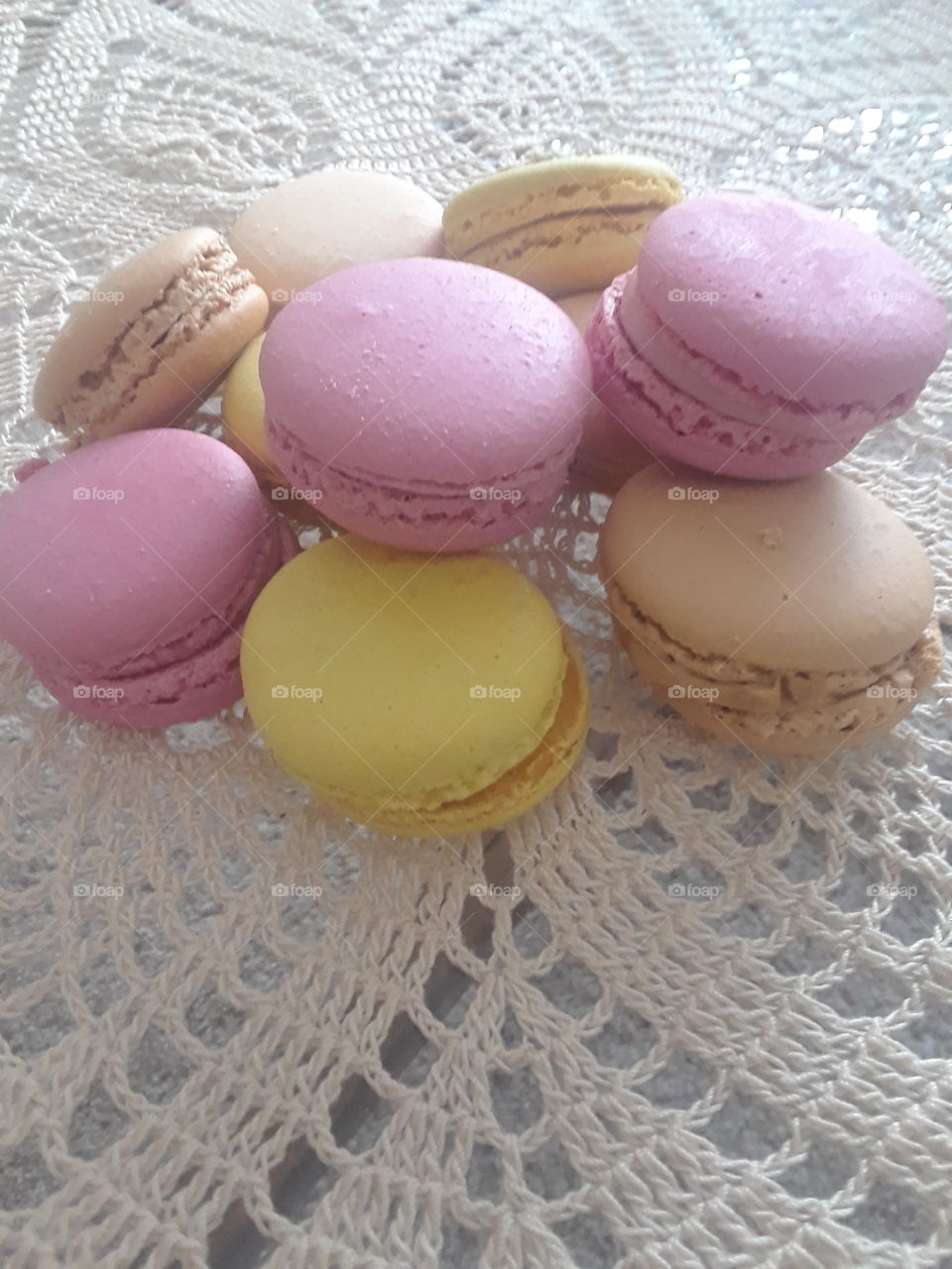 Macaroons on Doily