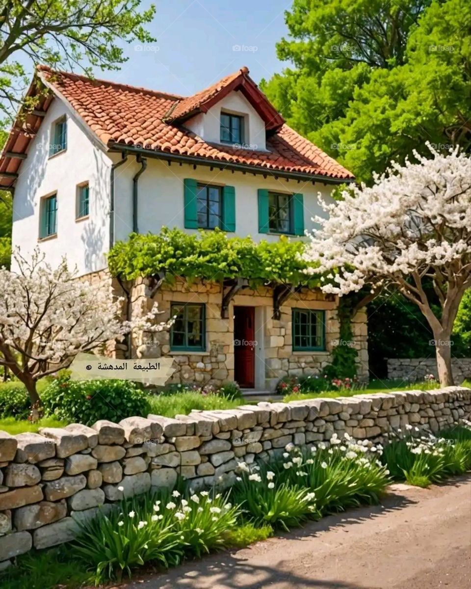 Glory be to God, the magnificent and picturesque view and the natural green trees are a view that is nothing more wonderful than it