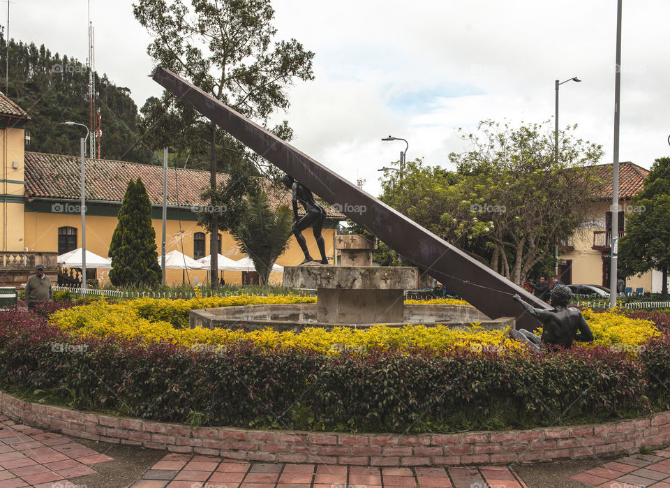 Sculpture in a town 