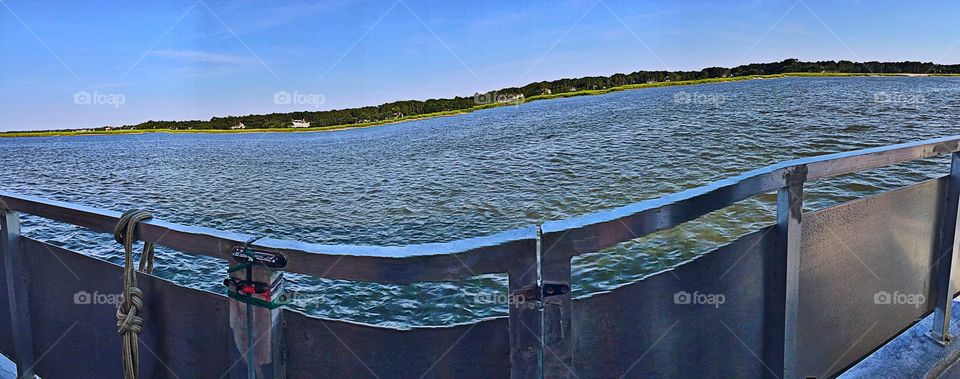 Panoramic mistake.    Taken from a boat on choppy waters!