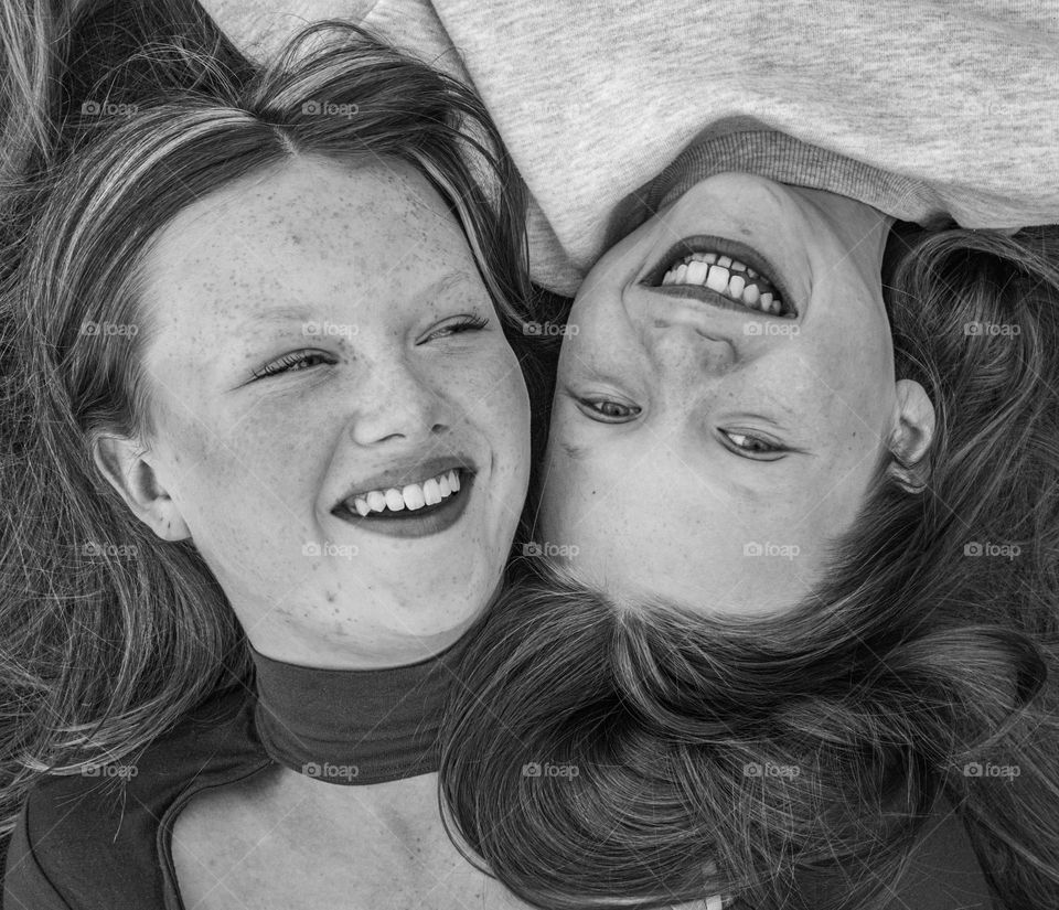 Two sisters,best friends and family. Happy face. Smiling Girls:) Happy days ❤️🧡💛💚💙