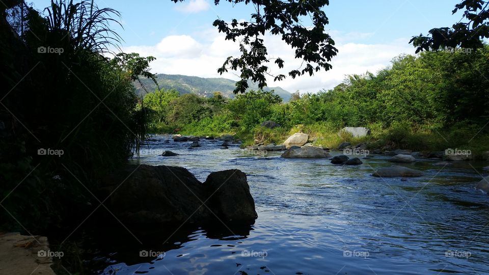 beautiful river in the Dominican Republic.
