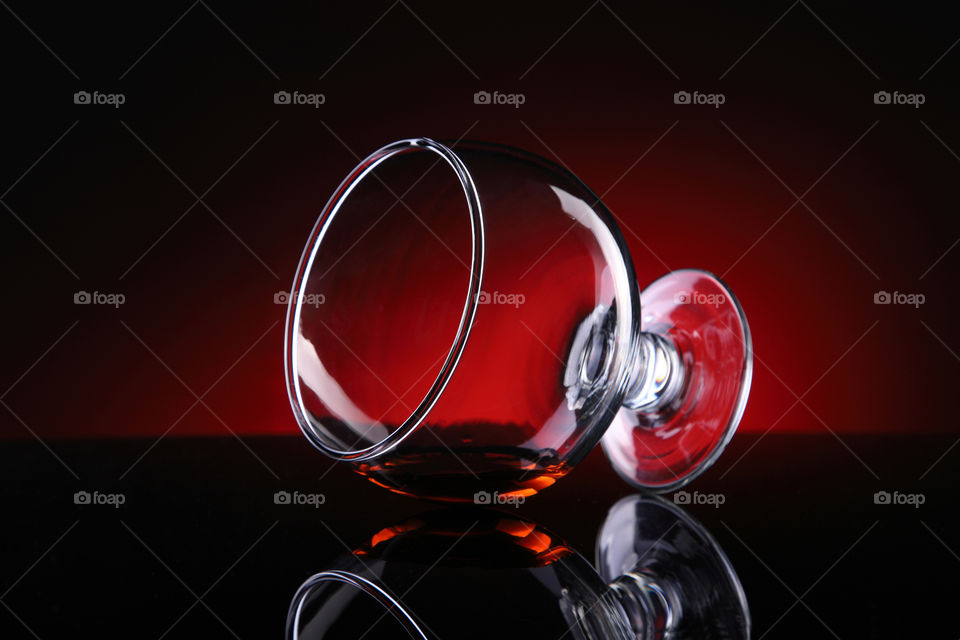 Red wine glass