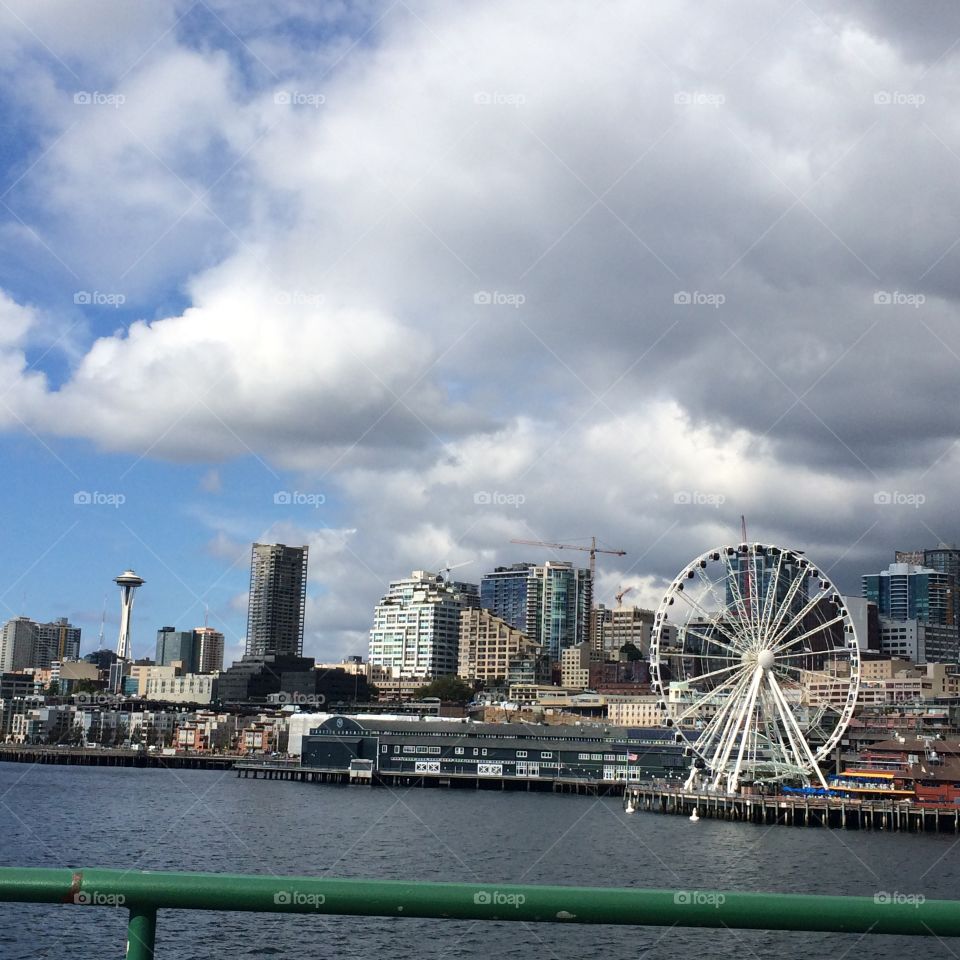 Seattle as seen by boat. 
