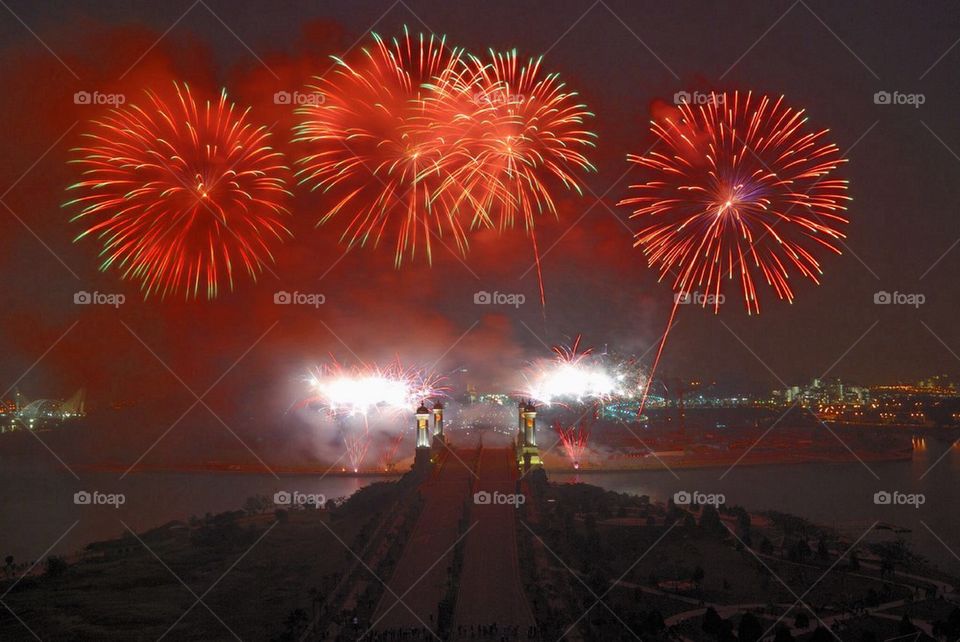 Fireworks by Team China at Malaysia International Fireworks Competition