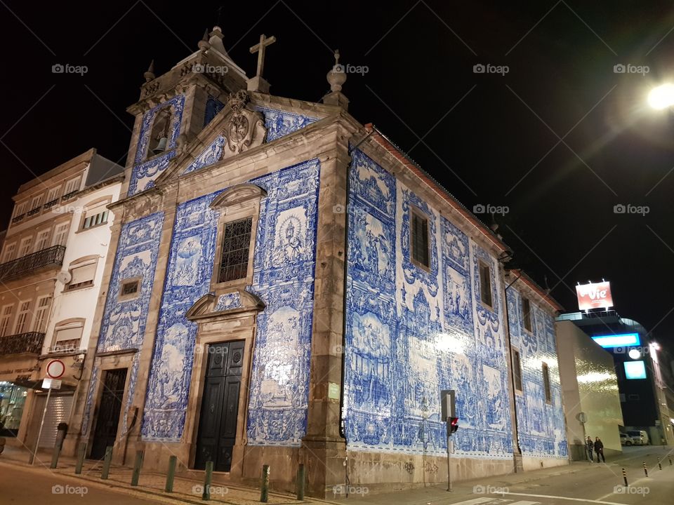 church with azulejo style in Porto