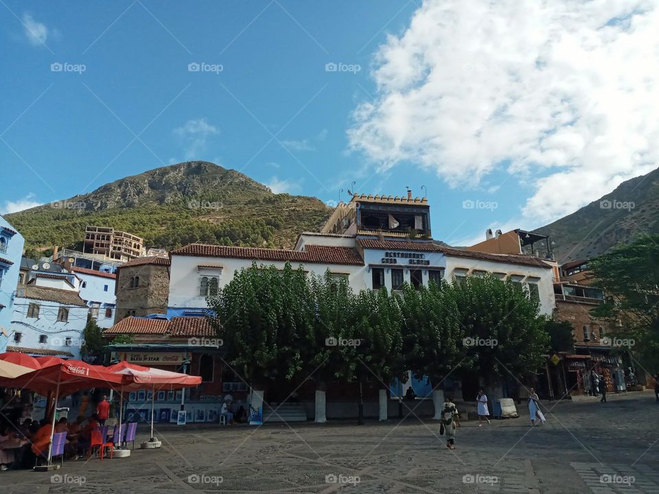 Portrait of chefchaouen city in morocco