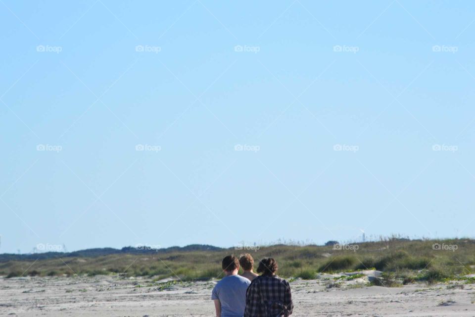Walking the beach at Cumberland Island with friends