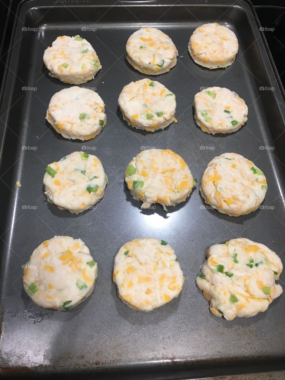 Biscuits on the pan