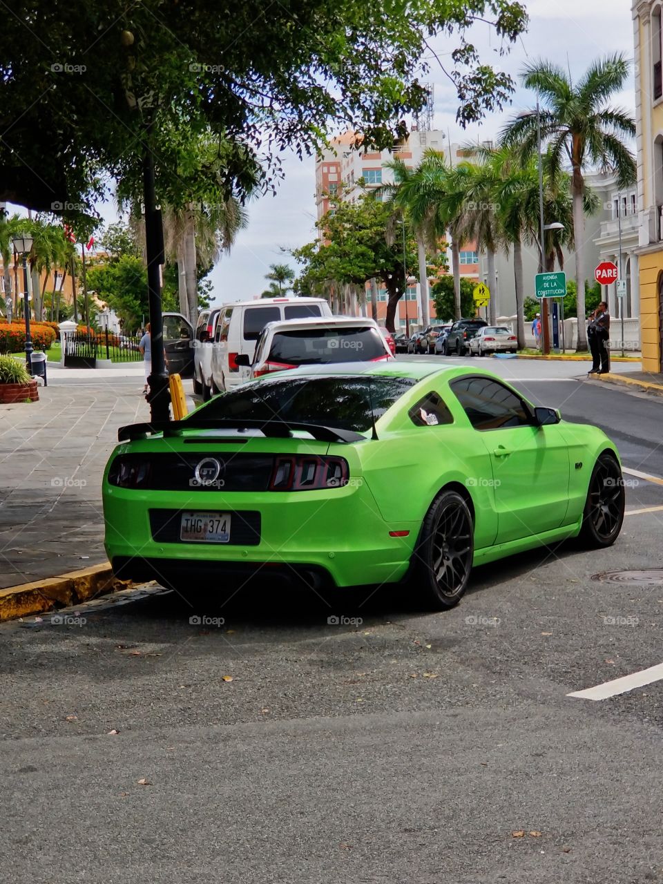 Lime Green Mustang