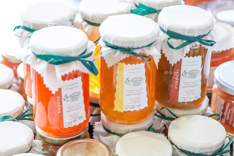 Assortment Of Colorful Fruit Jams
