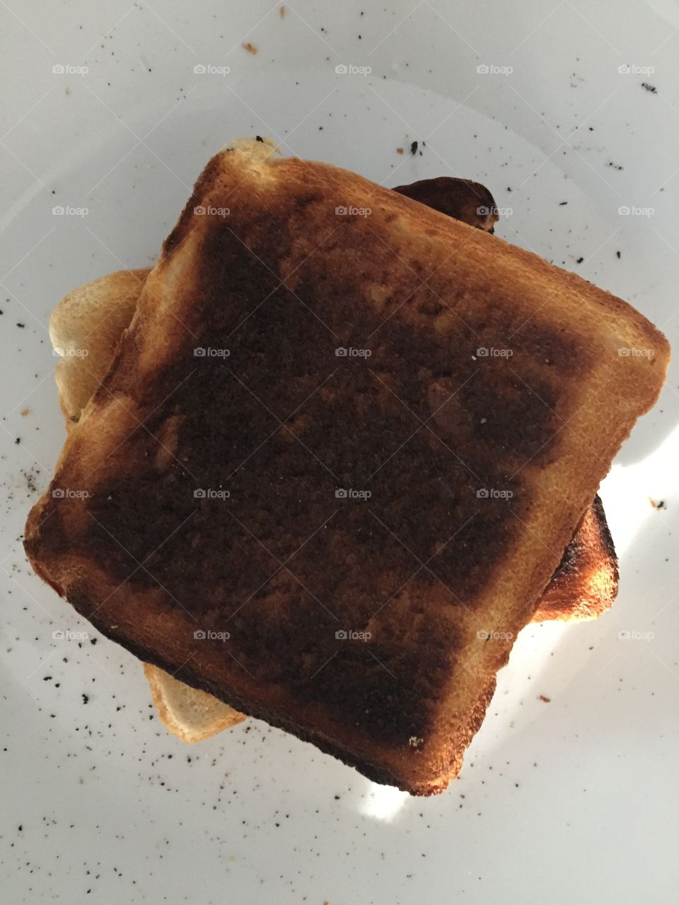 Burnt toast stacked