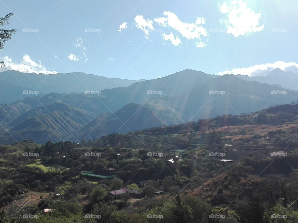 Morning sun, los Andes.