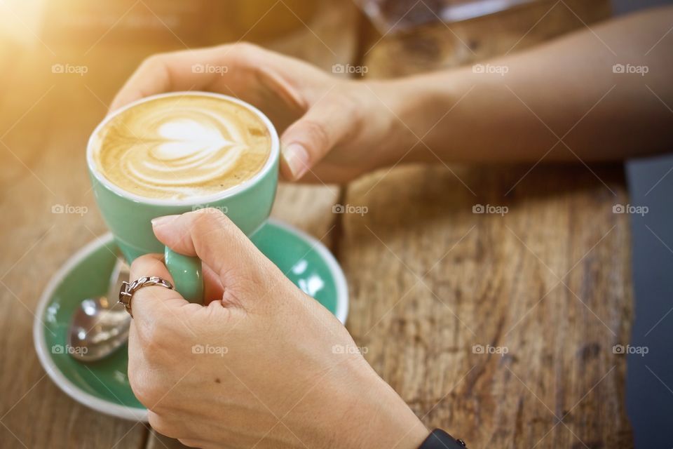 Women drinking coffee cup hot 