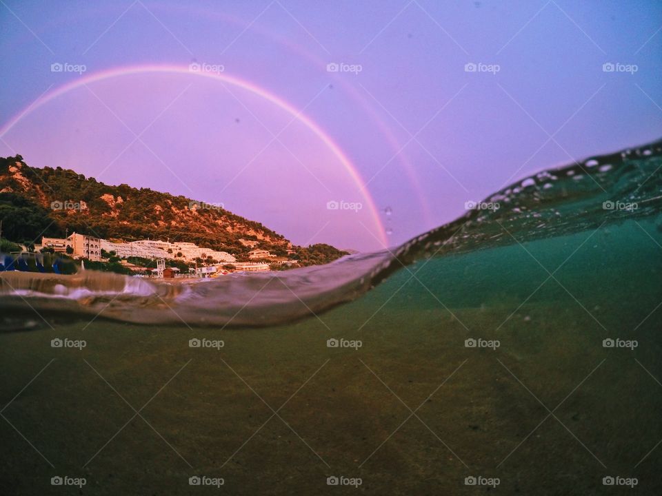 Corfu paradise beach greece rainbow