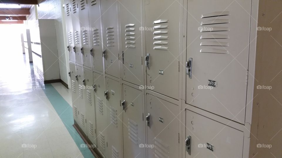 school hall lockers