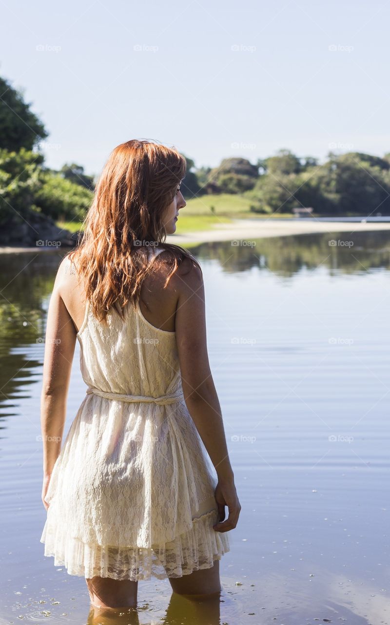 The woman and the lake